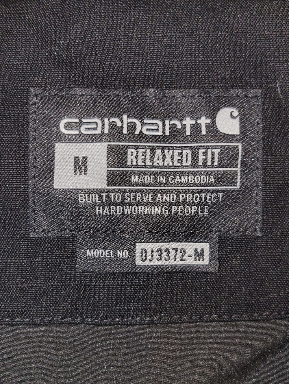 Carhartt Full Swing Caldwell Ripstop Insulated Jacket Black Medium Mens OJ3372 - Picture 3 of 10